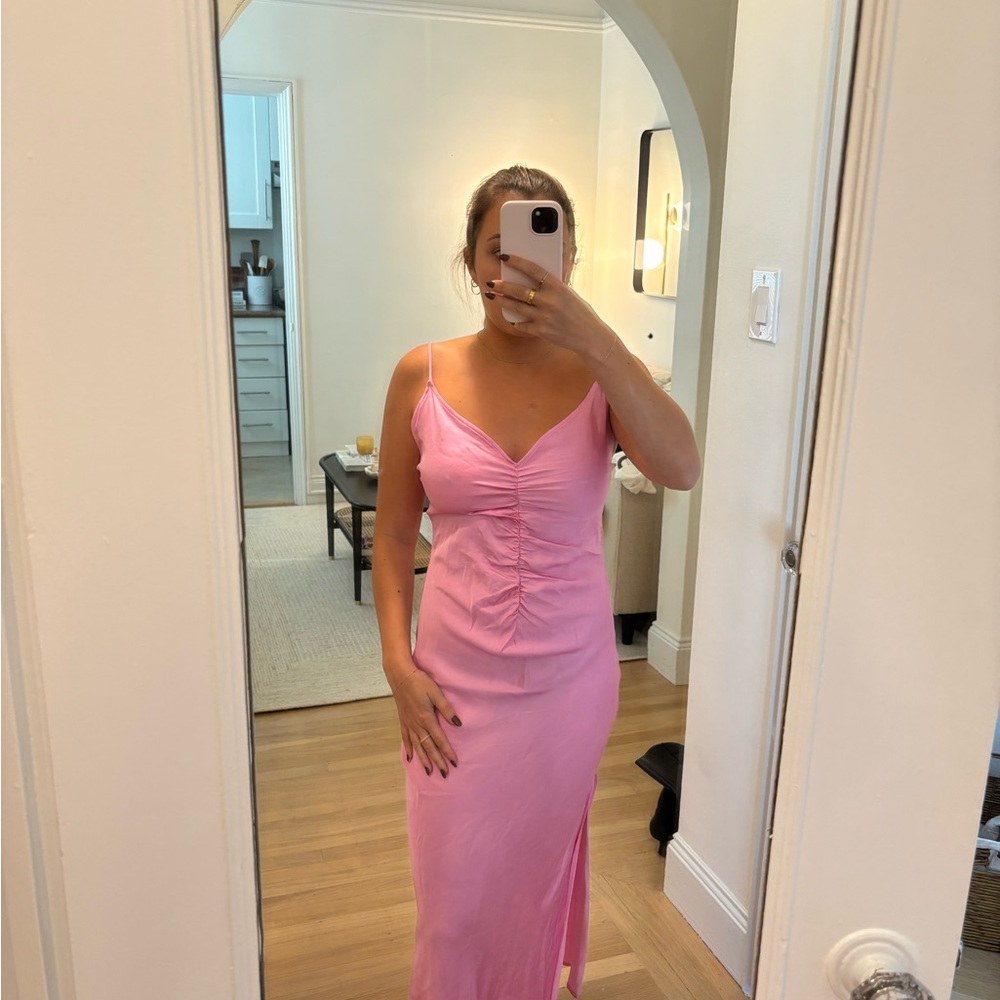 Pink ASTR Midi Dress